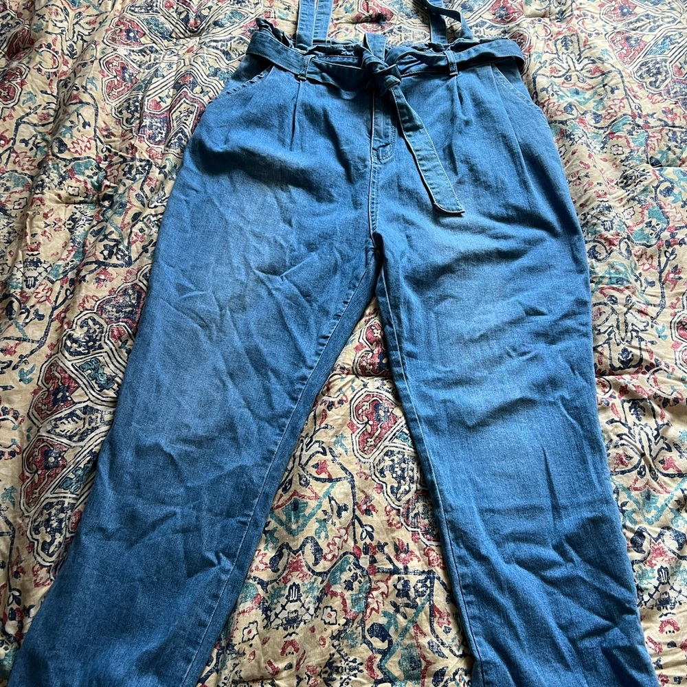 Fashion nova straight leg overalls